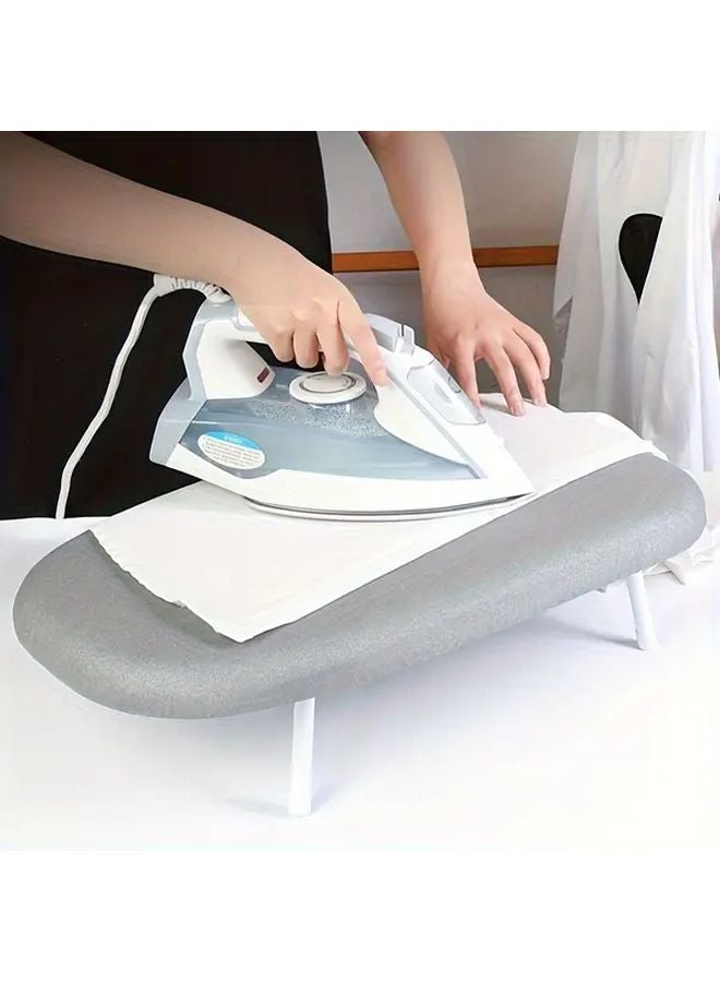 Grey Compact Folding Ironing Board Heavy Duty Space Saving For Small Apartment - Image 3