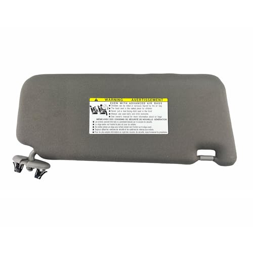GlymXia Sun Visor Pair Compatible with 2007-2011 Toyota Camry (Driver & Passenger Side) Sunvisor Replacement with Clips and Manual, Illuminated with Light (Color Gray) - Image 3