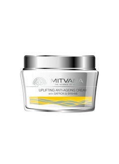 MITVANA Uplifting Anti Ageing Cream 50G With Saffron,Brahmi & Palash  - Image 1