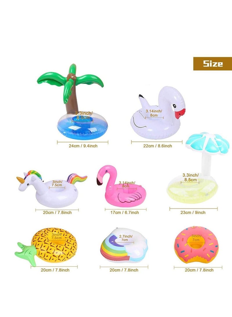واي آند دي Inflatable Swim Floats Cup Holder Set DELFINO Summer Pool Lesser Coasters Floating Water For Children and Swimming Enthusiasts Bath Shower Toys 18 pcs/Set - Image 2
