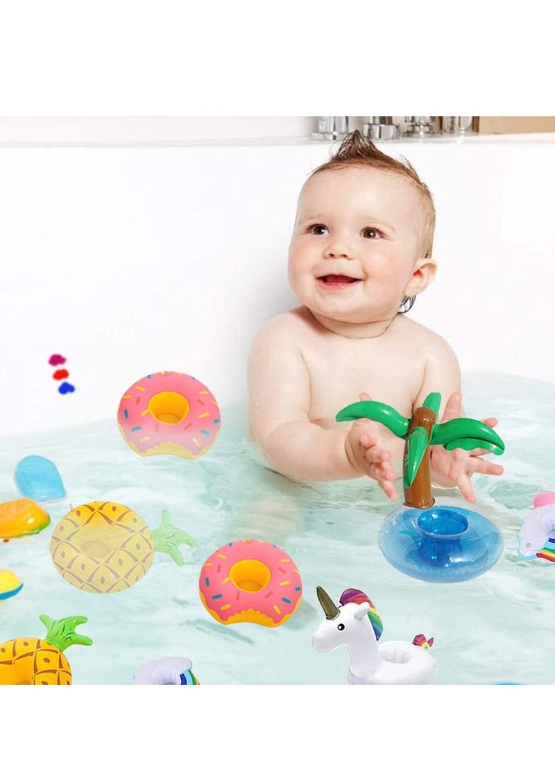 واي آند دي Inflatable Swim Floats Cup Holder Set DELFINO Summer Pool Lesser Coasters Floating Water For Children and Swimming Enthusiasts Bath Shower Toys 18 pcs/Set - Image 3