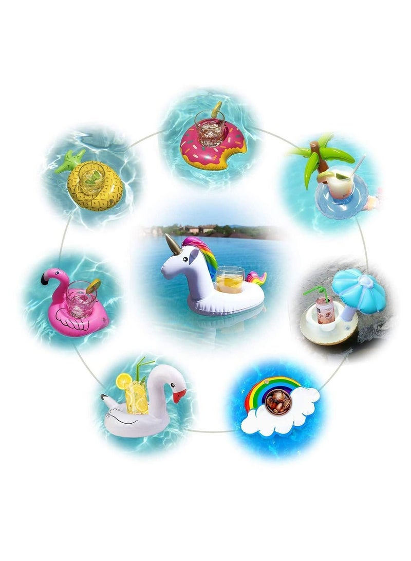 واي آند دي Inflatable Swim Floats Cup Holder Set DELFINO Summer Pool Lesser Coasters Floating Water For Children and Swimming Enthusiasts Bath Shower Toys 18 pcs/Set - Image 4