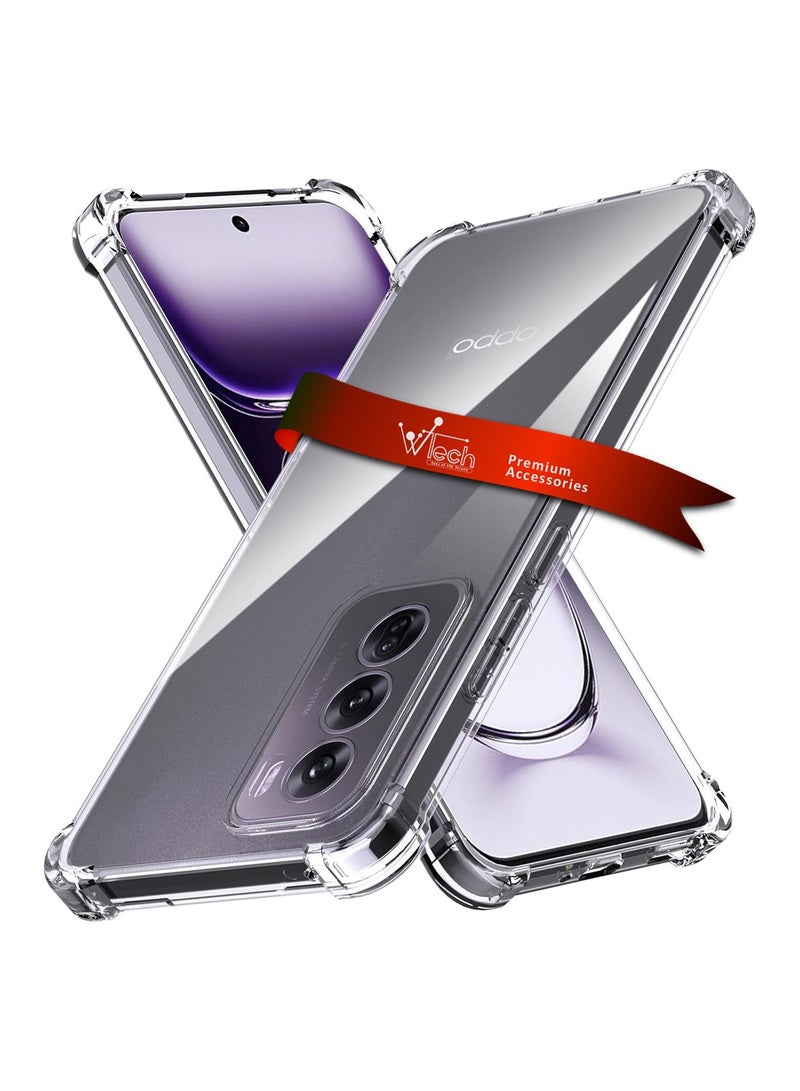 Wtech Oppo Reno12 5G 2024 TPU Bumper Corners With Hard PC Case Cover - Clear - Image 1
