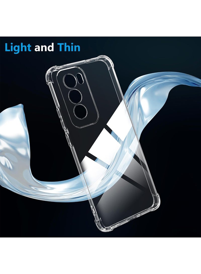 Wtech Oppo Reno12 5G 2024 TPU Bumper Corners With Hard PC Case Cover - Clear - Image 5