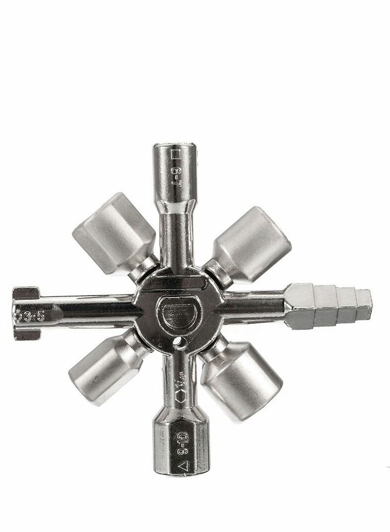 Excefore 10 in 1 Multi Functional Utility Key Kit Plumbers Key, Ways Utility Key Triangle Cabinet Spanner Key, Socket Keys for Radiators Gas Electric Meter Boxes Faucet and Lock - Image 1