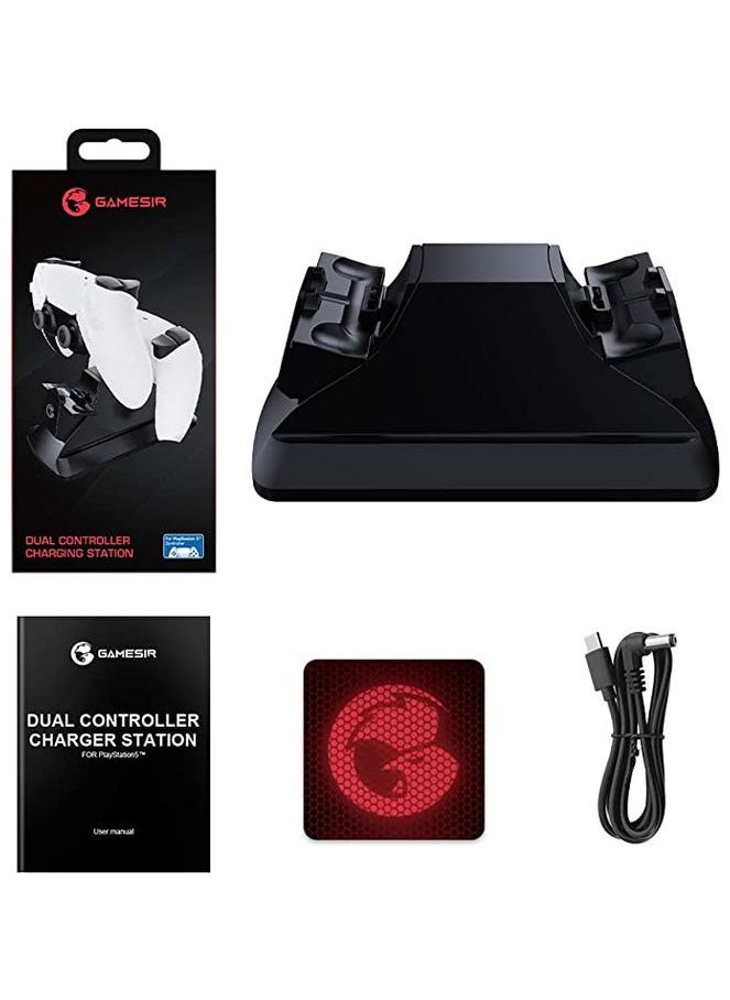 GAME Gamesir Dual Controller Charging Station With Led Indicator, Quick Charging Cable Power Dock For Ps5 Game Controller  - Image 4