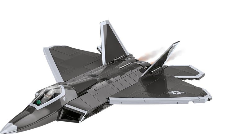 COBI Armed Forces Lockheed F-22 Raptor, Black & White - Image 3