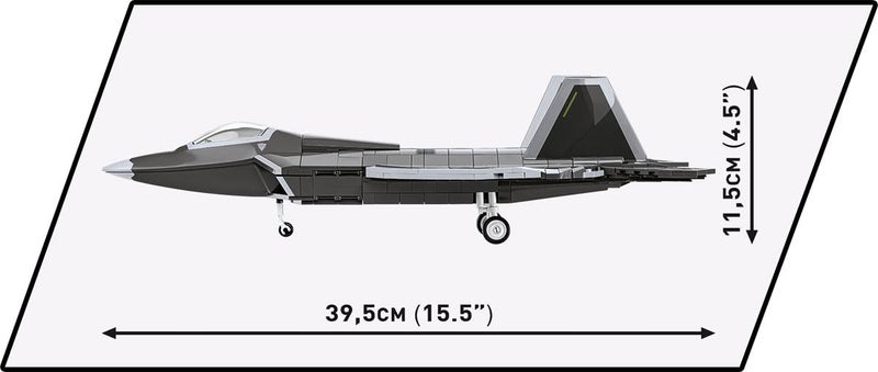 COBI Armed Forces Lockheed F-22 Raptor, Black & White - Image 5
