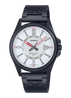 CASIO ساعة كوارتز أنالوج من الستانلس ستيل للرجال MTP-E700B-7E 