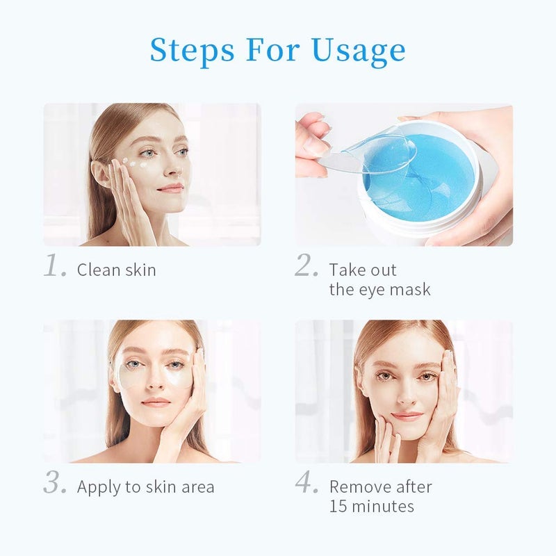 +WIS+ Under Eye Patches 60 Pcs With Collagen for Dark Circles, Puffy Eyes, Undereye Bags, Wrinkles, Hyaluronic Acid Eye Mask to Hydrating for Dry Skin - Image 5