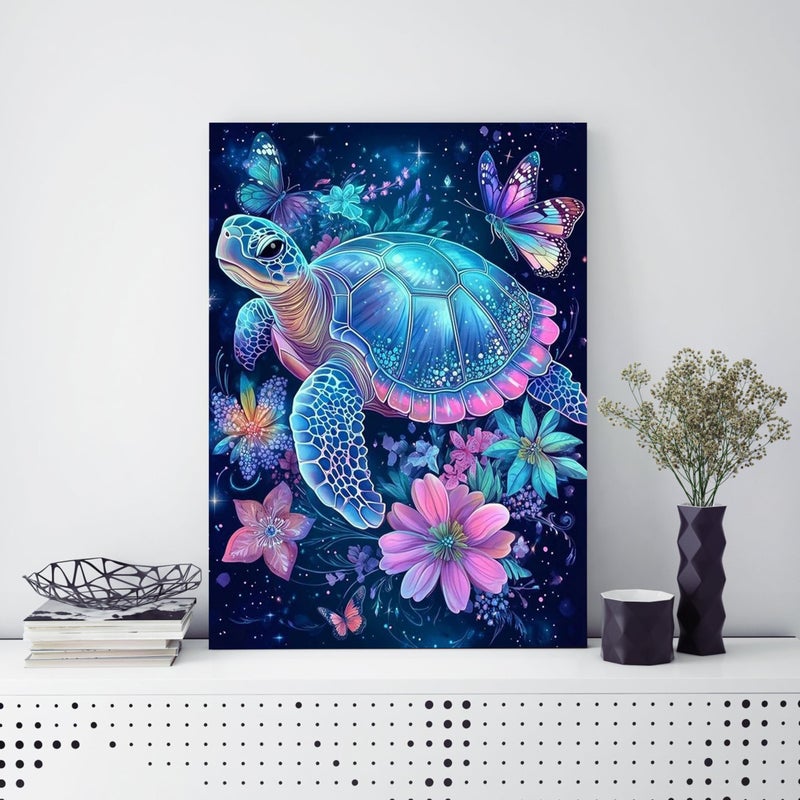 Ycydilirab Sea Turtle 5D Diamond Art for Adults-Diamond Painting for Adults,Sea Turtle Gem Art for Adult Perfect for Relaxation and Home Wall Decor 12x16inch - Image 2