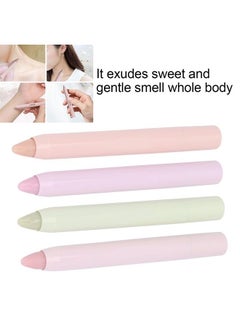 4 Pcs Mini Perfume Solid Stick, Portable Solid Perfume Stick Pen Lasting Fresh Light Elegant Fragrance Pen Perfume for Women