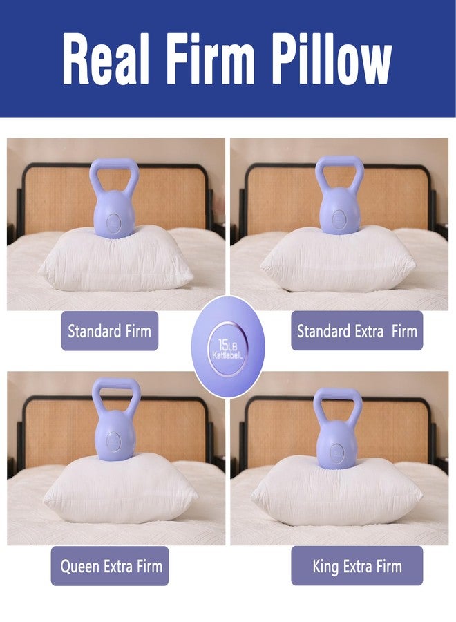 Shatex Extra Firm Pillow Standard Size 26 x 20 inch, Bed Pillow with Adjustable Insert Provides Stronger Support - for Back, Stomach & Side Sleepers,Super Firm - Image 4