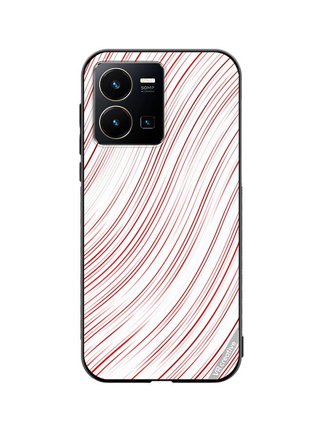 Protective Case Cover For Vivo Y35 Strips Design Multicolour