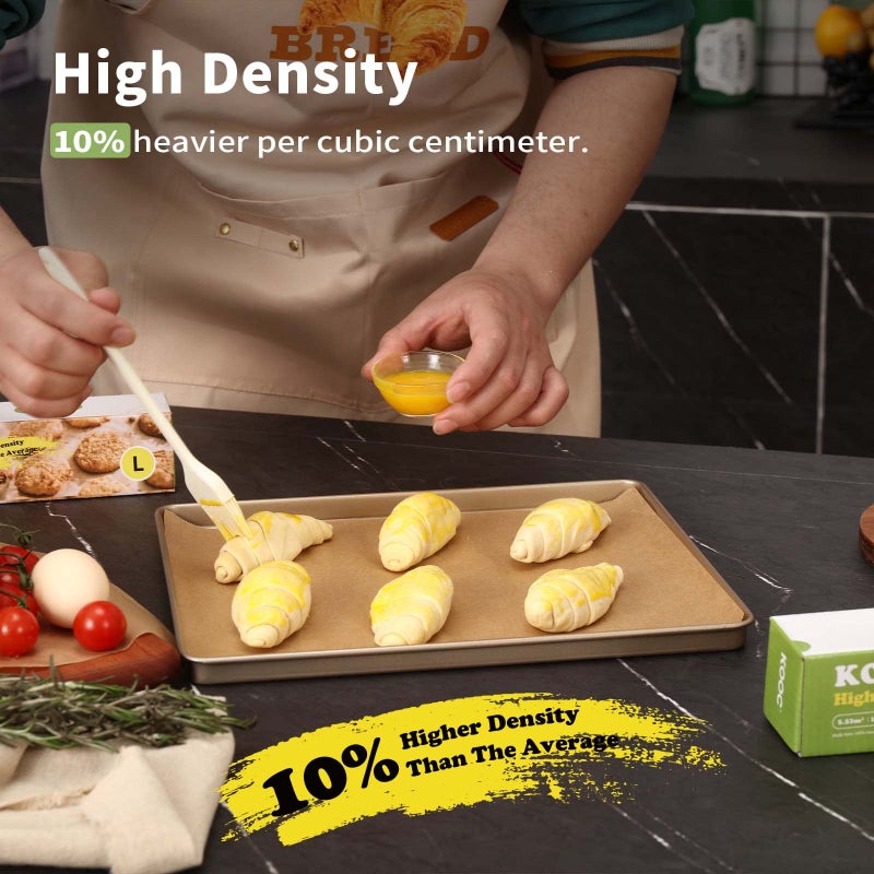 KOOC Premium 60-Feet Parchment Paper Roll - 12-Inch Width, Non-Stick, Unbleached Baking Paper - Ideal for Baking, Cooking, and Food Preparation - 60 Square Feet Coverage - Compostable, High Density - Image 4