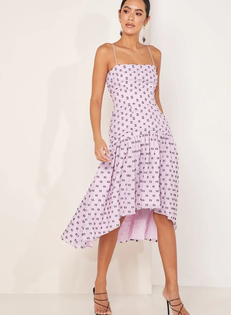 Keepsake Call Me Polka Dot Bandeau Dress