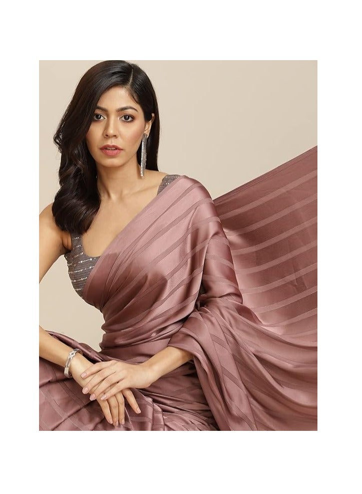 Accessorize Kingdom Elegant Women's Satin Sarees  - Image 2