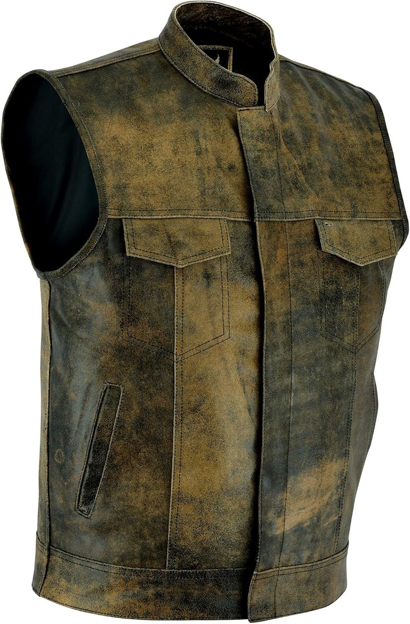 Leatherick mens Motorcycle Vest Motorcycle Vest - Image 3
