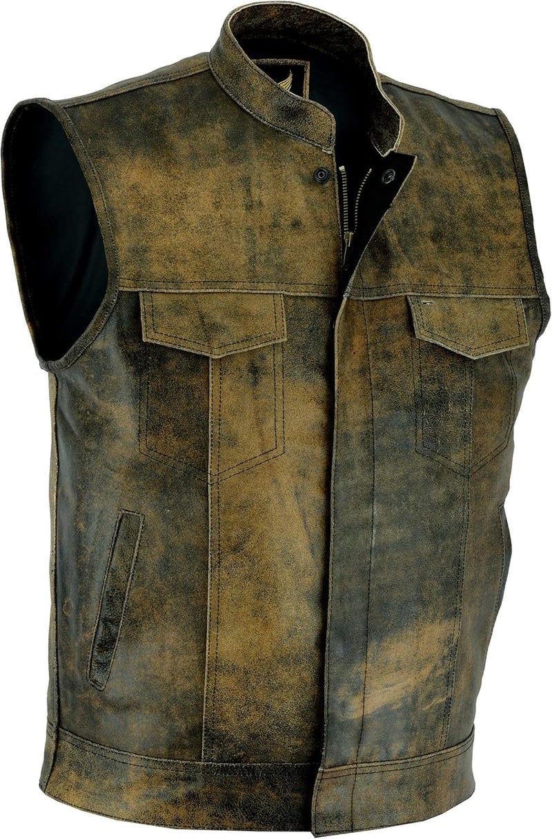 Leatherick mens Motorcycle Vest Motorcycle Vest - Image 1