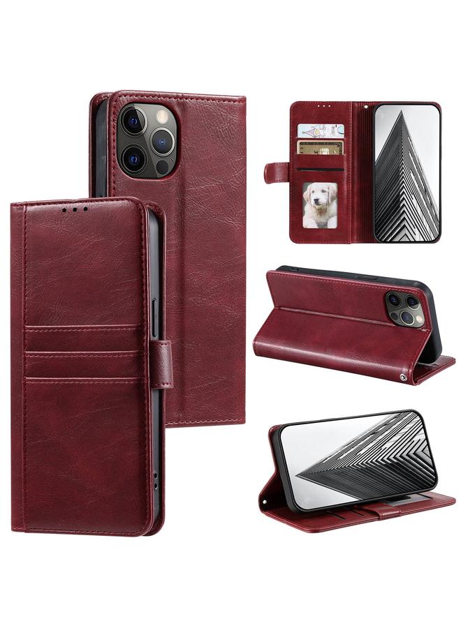 S-TOP Case For iPhone 12 Pro Max Simple 6-Card Wallet Leather Phone Case - Image 1