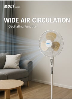 MODI Pedastal stand-up fan 16 inch 45w  - Image 3