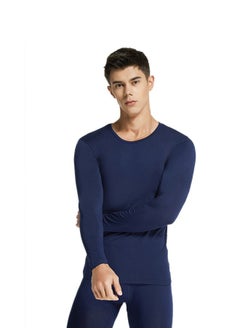 Beauenty Men's Cotton Thermal Underwear Set Shirt Pants Long Johns (Dark Blue)  - Image 3