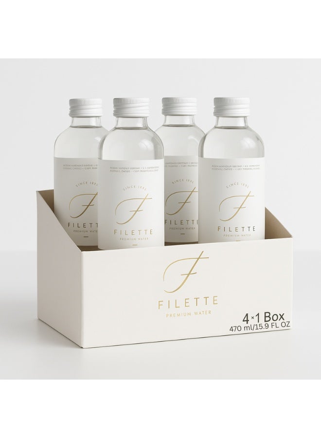 فتاة صغيرة فيليتي مياه معدنية طبيعية فاخرة ساكنة – قليلة الصوديوم، مستوردة من إيطاليا – زجاجة 470 مل (علبة من 4 × 1 صندوق) - Image 1
