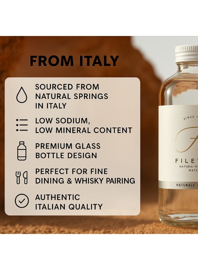 فتاة صغيرة فيليتي مياه معدنية طبيعية فاخرة ساكنة – قليلة الصوديوم، مستوردة من إيطاليا – زجاجة 470 مل (علبة من 4 × 1 صندوق) - Image 4