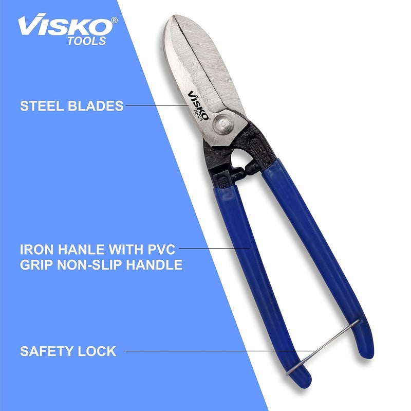 Visko Tools VISKO 301 8 METALTIN CUTTER Cutting player Cutting plier Pliers Pliers for Home Player Tools Combination plier Pliers for electrical Work Wire Cutter Electric Appliance Blue - Image 4