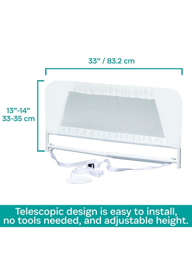 KidCo BR103 Convertible Crib Rail - Quick Assembly Toddler Bedrail (White) - Image 3