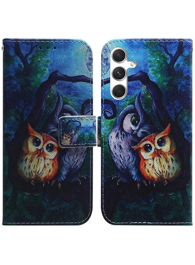 S-TOP Case For Samsung Galaxy S25+ 5G Coloured Drawing Flip Leather Phone Case