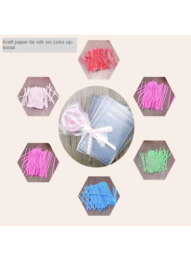 Bluejw Kraft Paper Tie Silk Baking Packaging Color Tie Bread Packaging Bag Tie Rope Lollipop Sealing Iron Tie Wholesale - Image 4