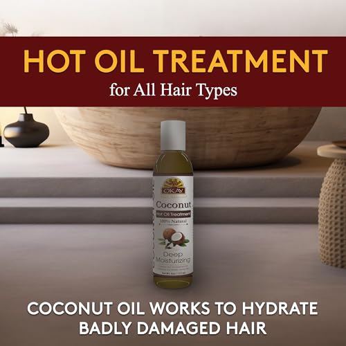 OKAY Coconut Hot Oil Treatment For All Hair Types Textures Deeply Penetrating 100 Natural Free of Paraben Silicone 6 oz - Image 5