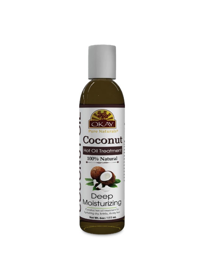 OKAY Coconut Hot Oil Treatment For All Hair Types Textures Deeply Penetrating 100 Natural Free of Paraben Silicone 6 oz - Image 3