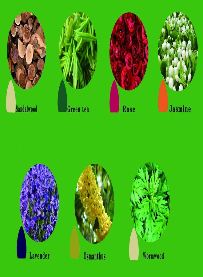 OWMMIZ 170 Pcs Backflow Incense Cones, 7 Mixed Natural Scents Waterfall Fountain for Burner Holder - Image 5