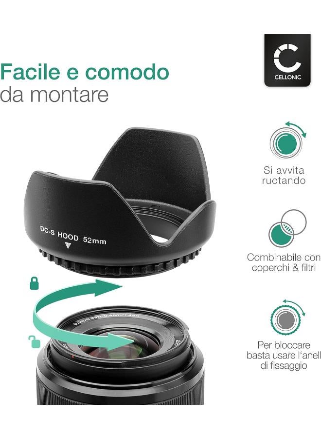 52 mm Lens Sun Visor Camera Lens Hood For DSLR Cameras  - Image 3