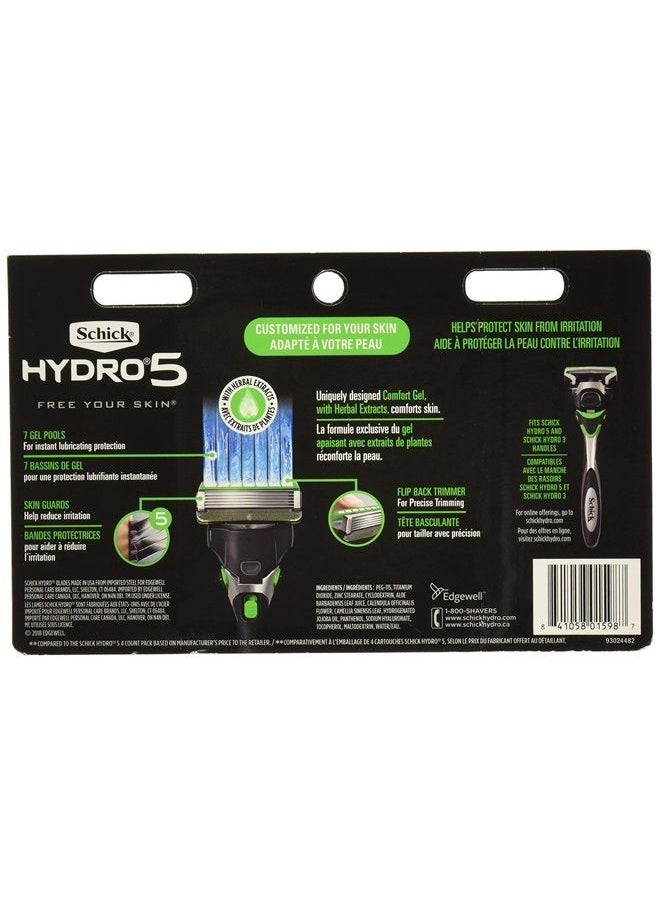 schick - Hydro 5 Mens Sensitive Razor Blade Refills 12 Count - Unboxed - Image 1