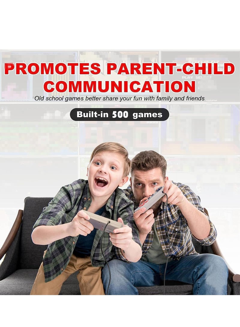 Classic Retro Mini Game Console, Built-in 500 Games with 2 Controllers, HDMI Port - Children Gift, Happy Childhood Memories - Image 5