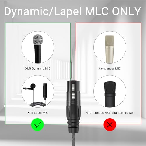 Cubilux XLR Female to Lightning Microphone Cable for Recording, Karaoke, XLR Dynamic Microphone to Lightning Braided Cable for iPhone 14/13/12 pro max, iPad 9/8/7, iPod, 2m/6.5FT - Image 2