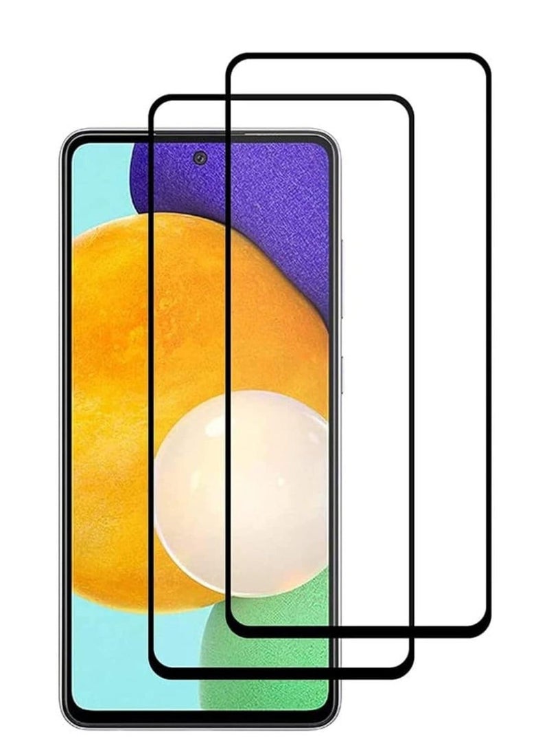 Raxoom 2 Pack 5D Clear Tempered Glass Screen Protector Compatible with Samsung Galaxy A70 Ultra HD Full Coverage 9H Hardness Anti-Scratch Bubble-Free Case Friendly Easy Installation Edge-to-Edge Curved Glass for Maximum Protection - Image 1