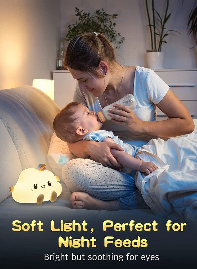 Deoxys Cloud Night Light for Kids, Kids Night Light Cloud Lamp, Cloud Room Decor for Girls Cute Night Light, Silicone Nursery Baby Night Light, Cute Gifts for Kids (Cloud) - Image 4