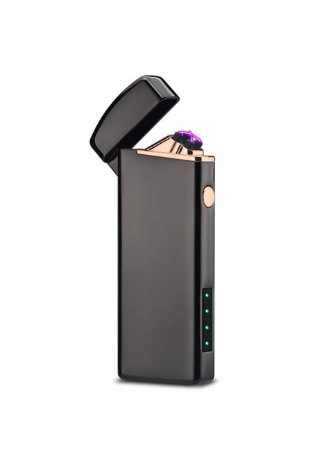 Windproof Arc Lighter X Plasma Lighters Rechargeable Usb Lighter Electric Lighter For Candle-With Led Display Power Black