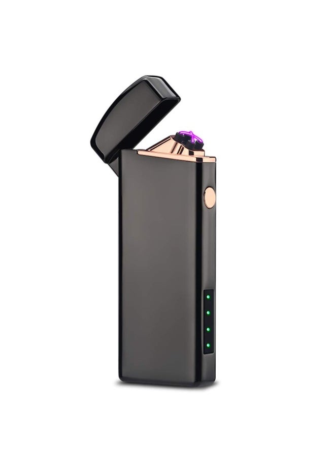 LCFUN - Windproof Arc Lighter X Plasma Lighters Rechargeable Usb Lighter Electric Lighter For Candle-With Led Display Power Black - Image 1