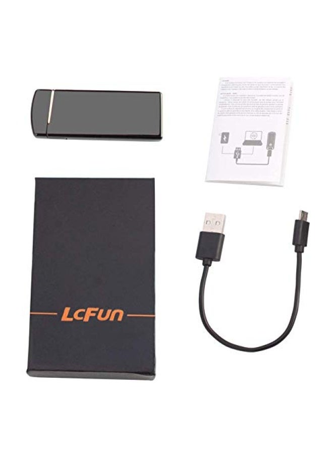 LCFUN - Windproof Arc Lighter X Plasma Lighters Rechargeable Usb Lighter Electric Lighter For Candle-With Led Display Power Black - Image 1