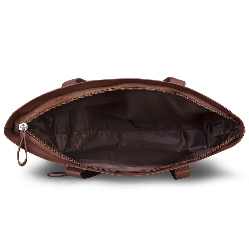 ZOUK حقيبة كتف نسائية مصنوعة يدويًا وحقيبة يد للمكتب والجامعة - Image 5