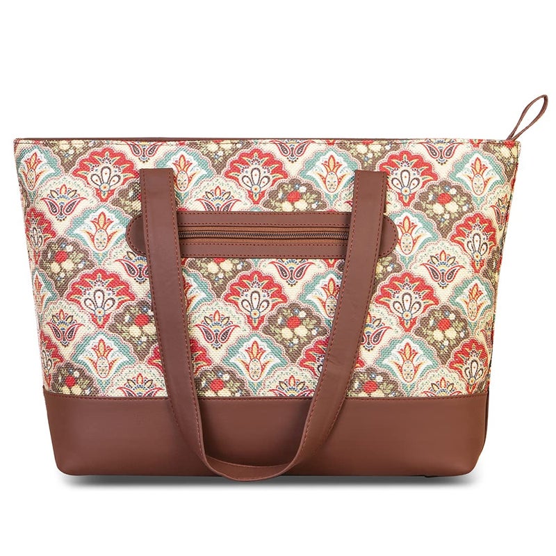 ZOUK حقيبة كتف نسائية مصنوعة يدويًا وحقيبة يد للمكتب والجامعة - Image 4