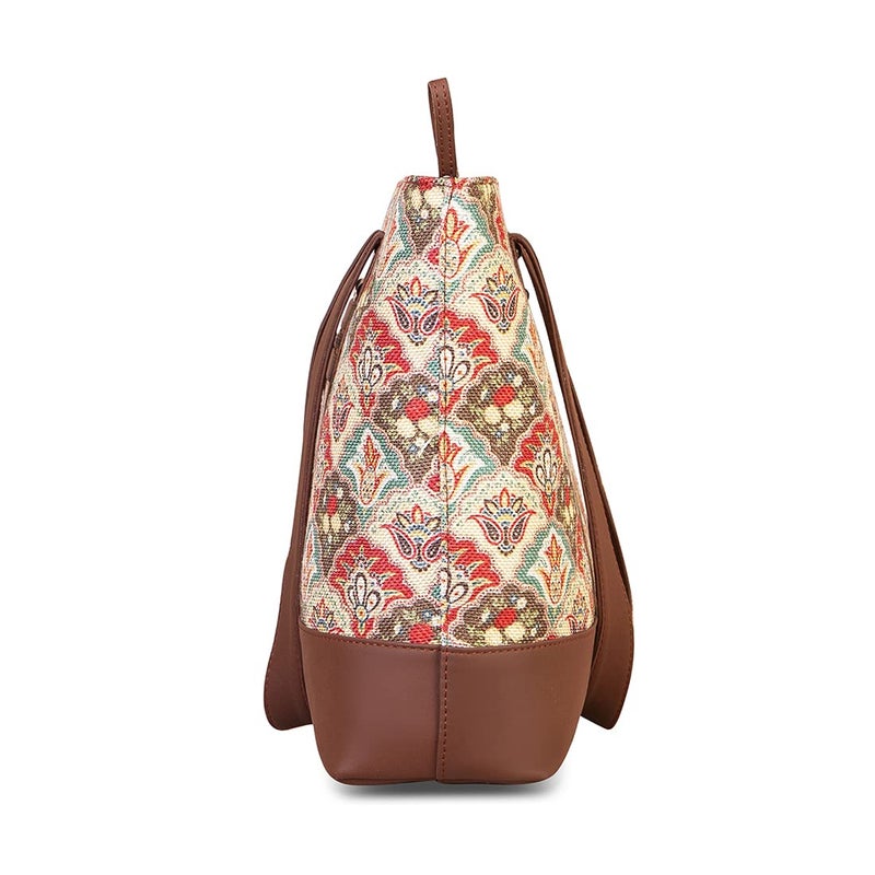 ZOUK حقيبة كتف نسائية مصنوعة يدويًا وحقيبة يد للمكتب والجامعة - Image 3