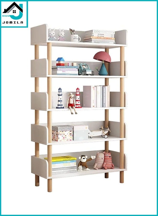 JOMILA Fashion Bookshelf Floor Living Room Wooden Cabinet Children Picture Book Simple Student Bookcase Bedroom Storage Shelf - Image 1