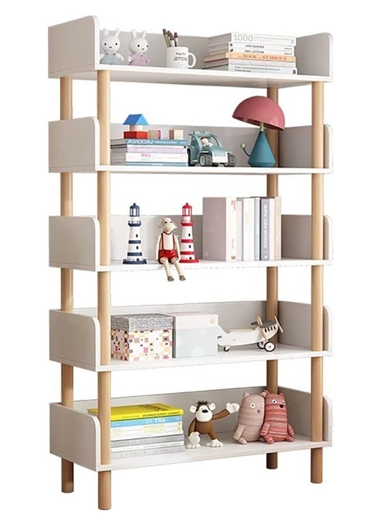 JOMILA Fashion Bookshelf Floor Living Room Wooden Cabinet Children Picture Book Simple Student Bookcase Bedroom Storage Shelf - Image 5