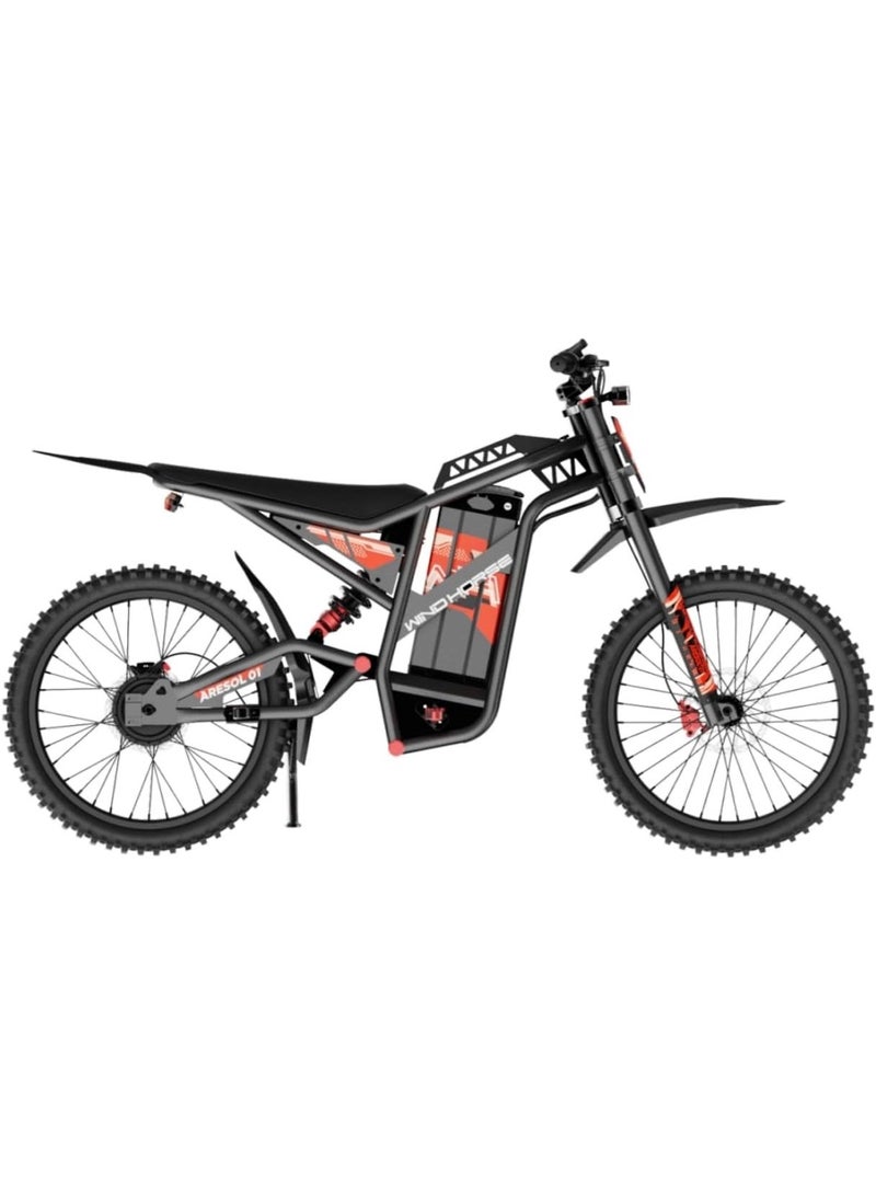 WINDHORSE Y1 Electric Dirt Bike 3000W, 70KM/H Speed, 60V 35Ah Removable Battery, 70KM Range, Carbon Alloy Frame, 19x3 Inches Off-Road Tires, Dual Suspension - Image 1